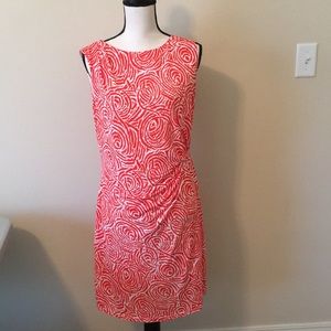 Orange and white dress